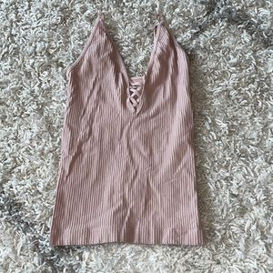 Pink free people tank